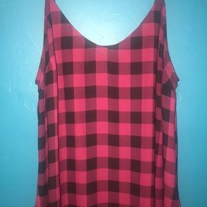 Torrid red plaid tank top